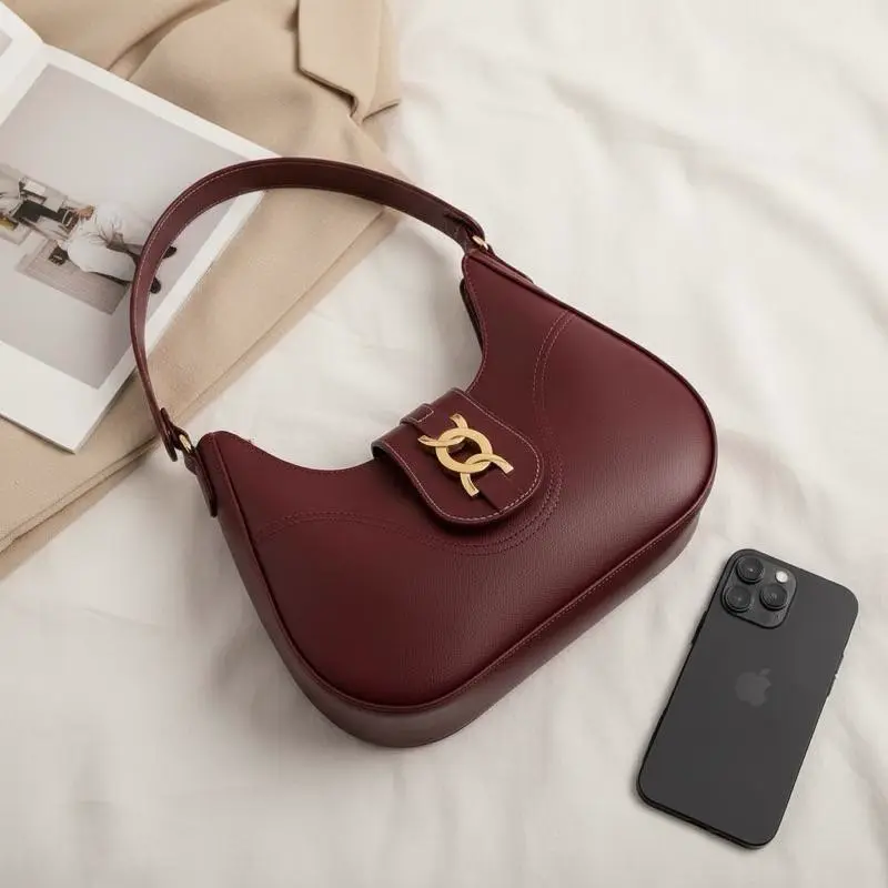 Bolsa Feminina Baguete Vinho