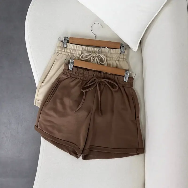 Kit 2 Shorts Feminino Moletom com Bolso Lateral