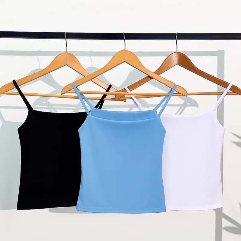 Kit 3 Cropped Feminino Regata Alcinha Básico
