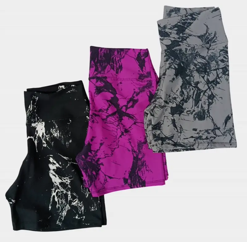 Kit 3 Shorts Meia Coxa Fitness Estampado